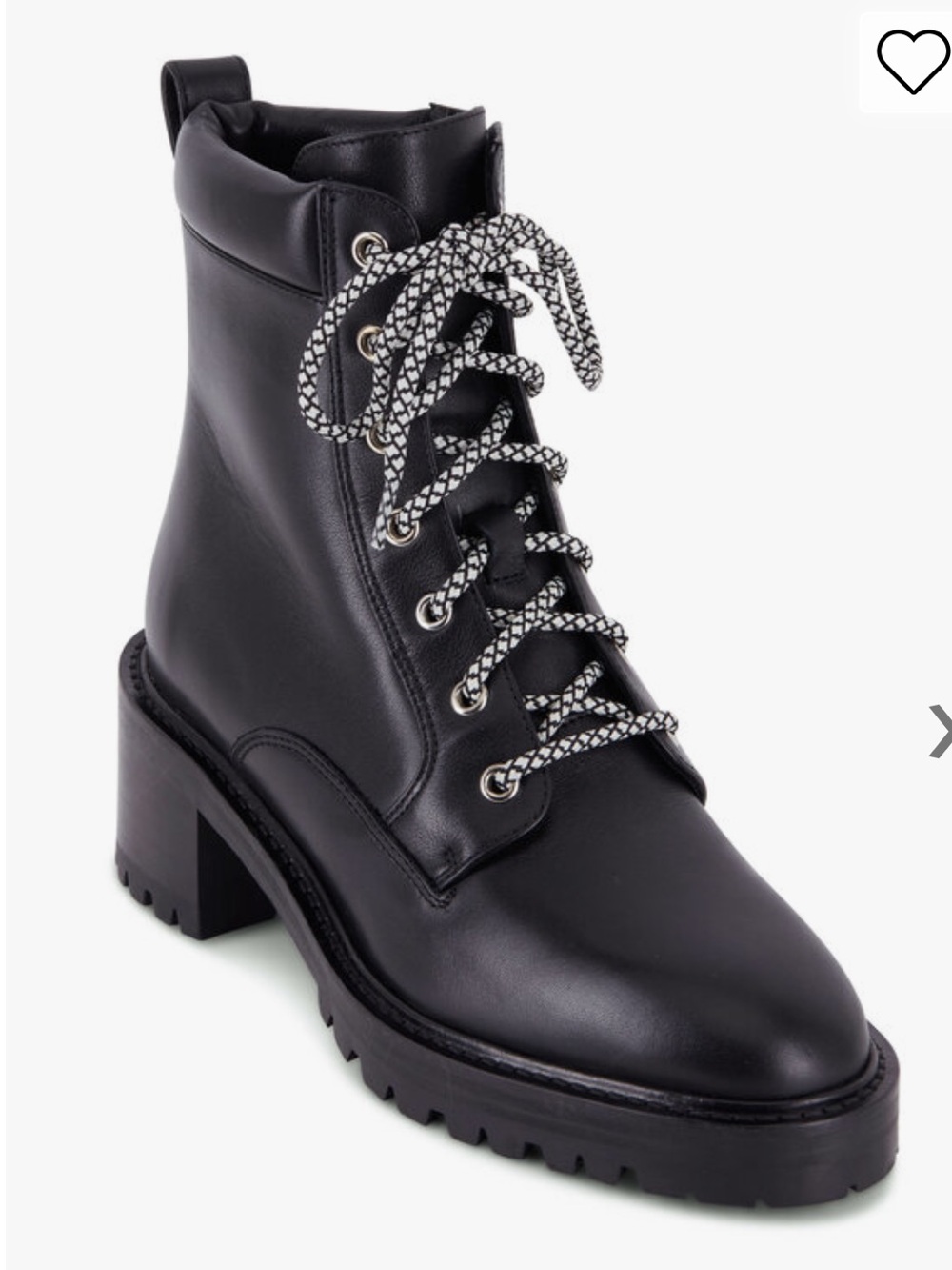 Black Aquatalia Sabine Calf Leather Lace-Up Boots with Contrast Laces